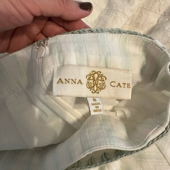 Anna Cate Mimi Striped Belted Maxi Skirt in Mint/Aqua M - Picture 5 of 5